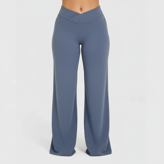 NCLAGEN Straight-Leg Pants Ultra Soft Butter Fabric Women's Mid-Waist Yoga Pants GYM Naked Feel Pilates Running Sport Trousers